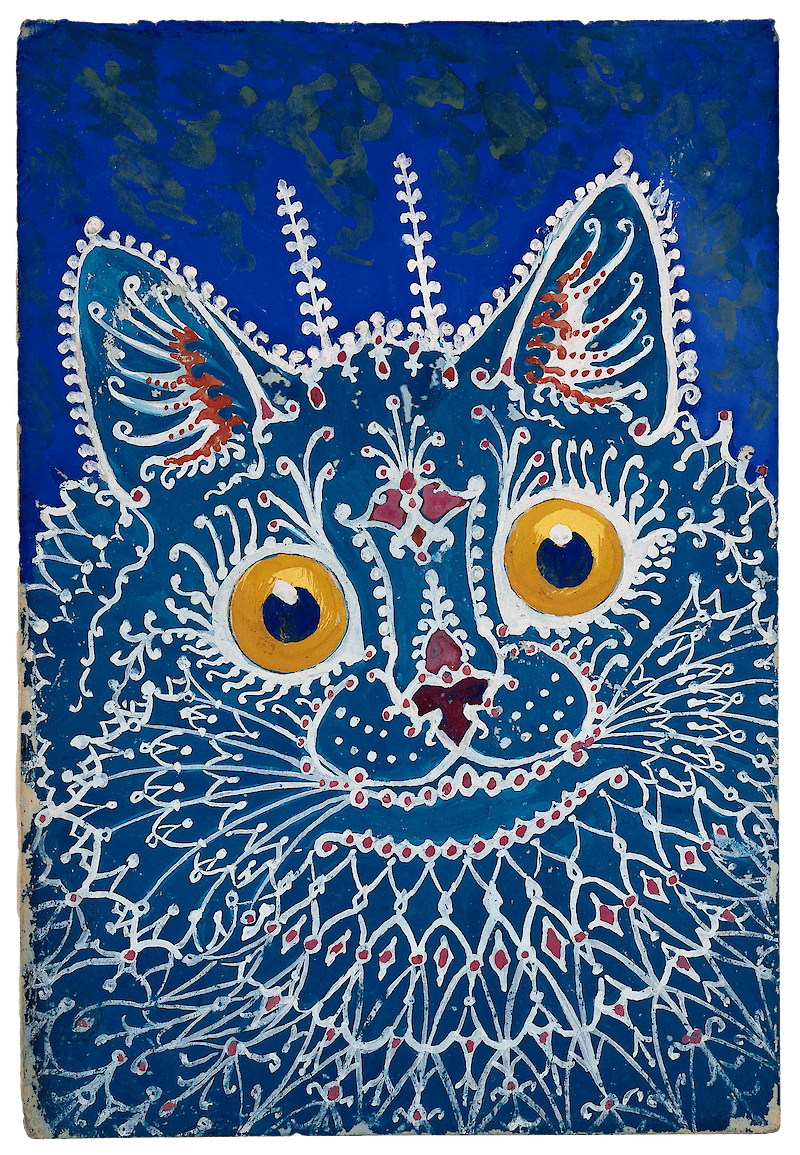 A Cat in ‘Gothic’ Style, Louis Wain