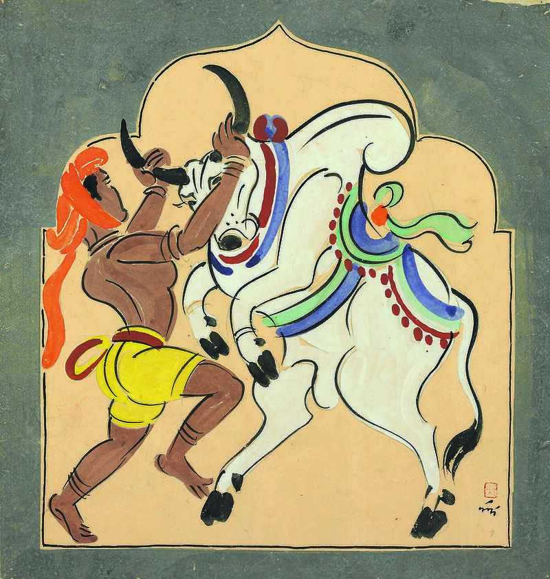 Bull Handler Haripura, Nandalal Bose