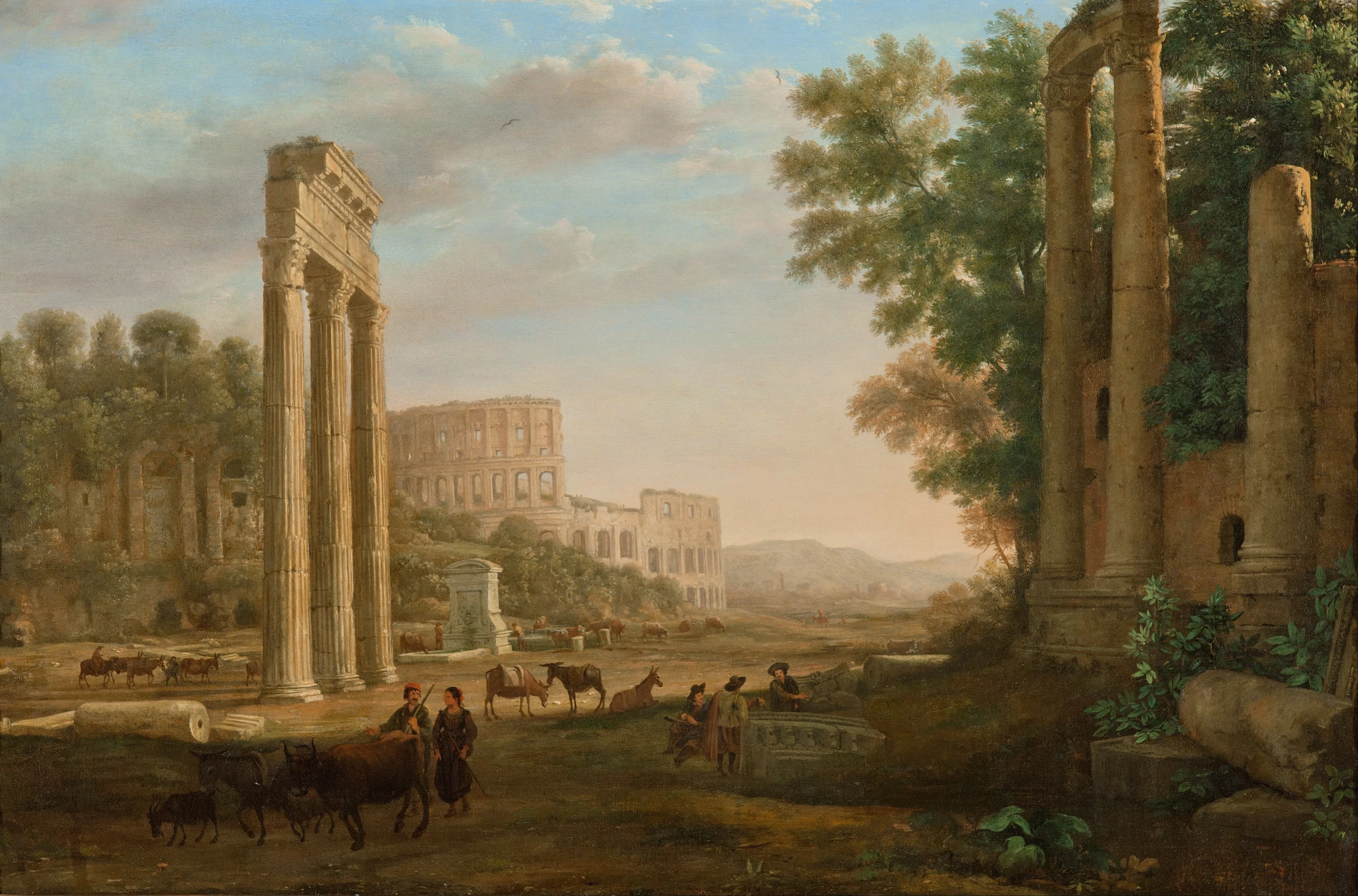 Capriccio with ruins of the Roman Forum, Claude Lorrain