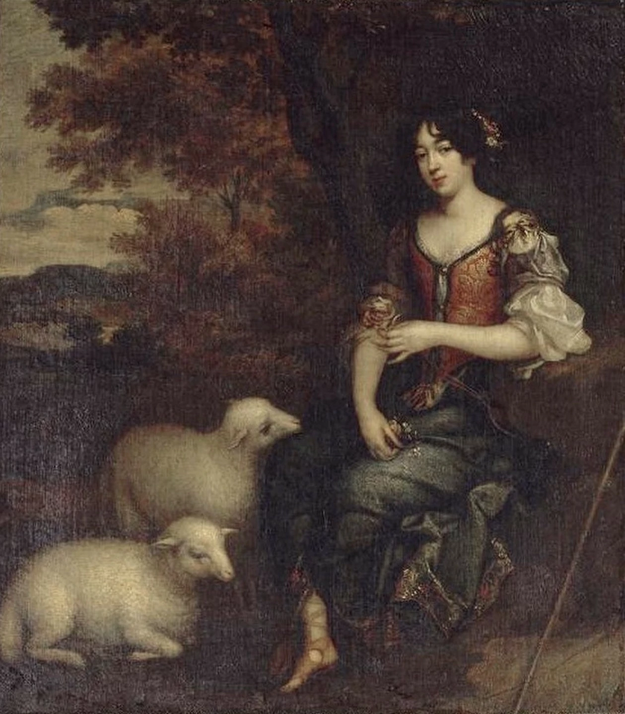 Portrait of Mme Deshoulières, Élisabeth Sophie Chéron