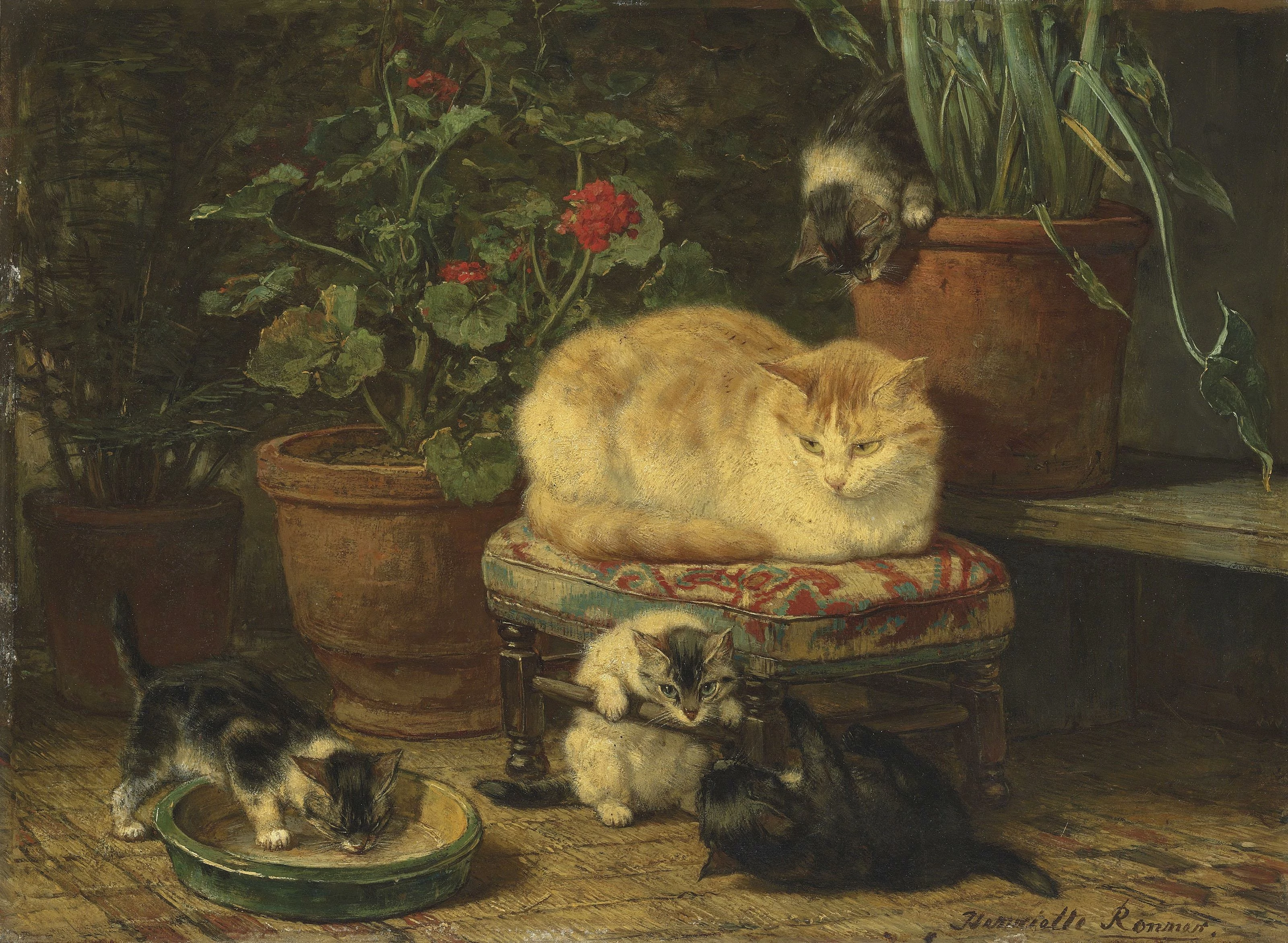 Kittens at play, Henriëtte Ronner-Knip