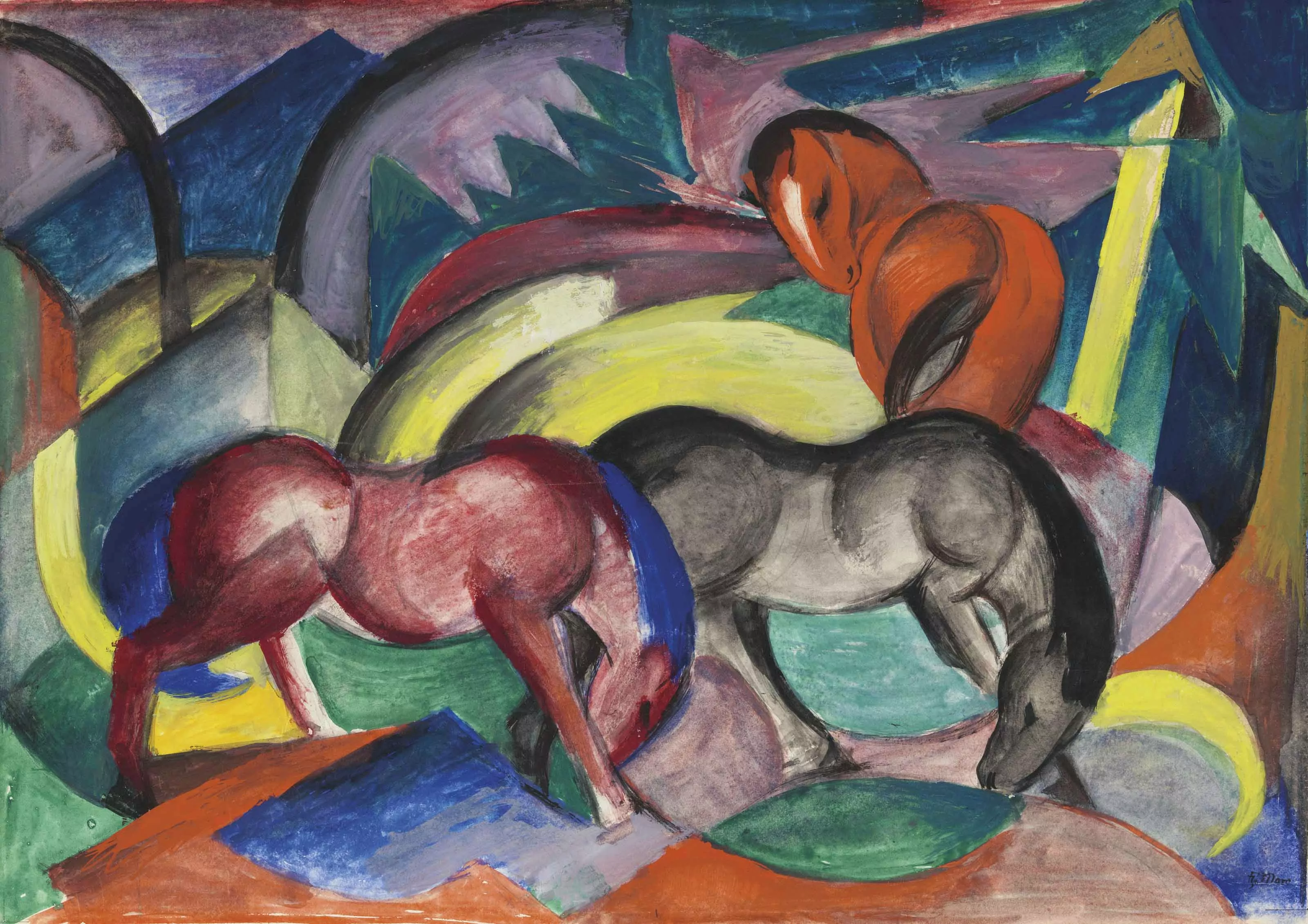 Three Horses, Franz Marc