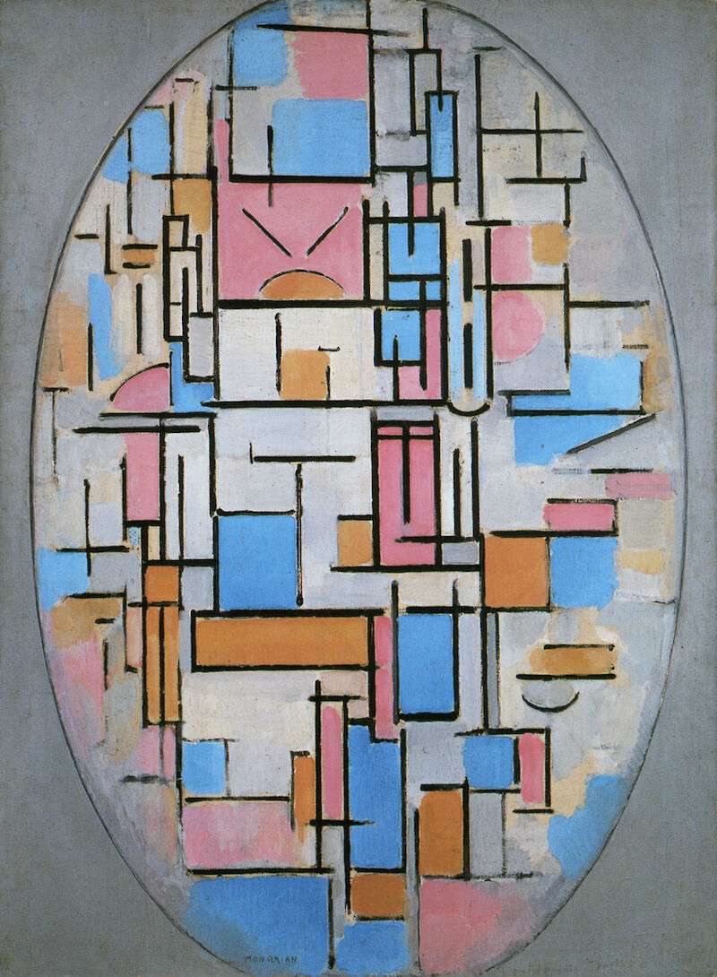 Oval Composition with Light Colors, Piet Mondrian