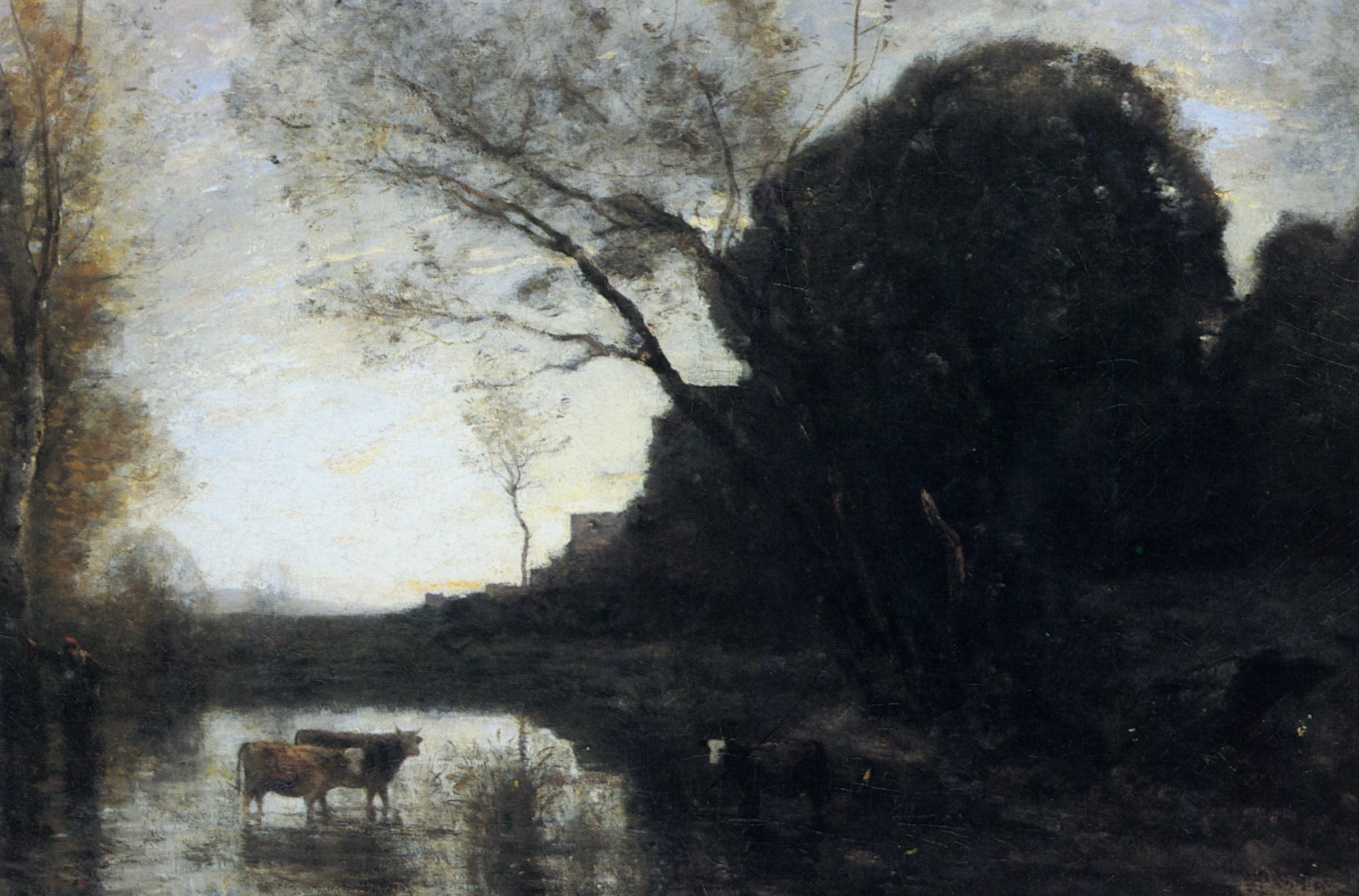 The Ford Under The Bended Tree, Jean-Baptiste Camille Corot