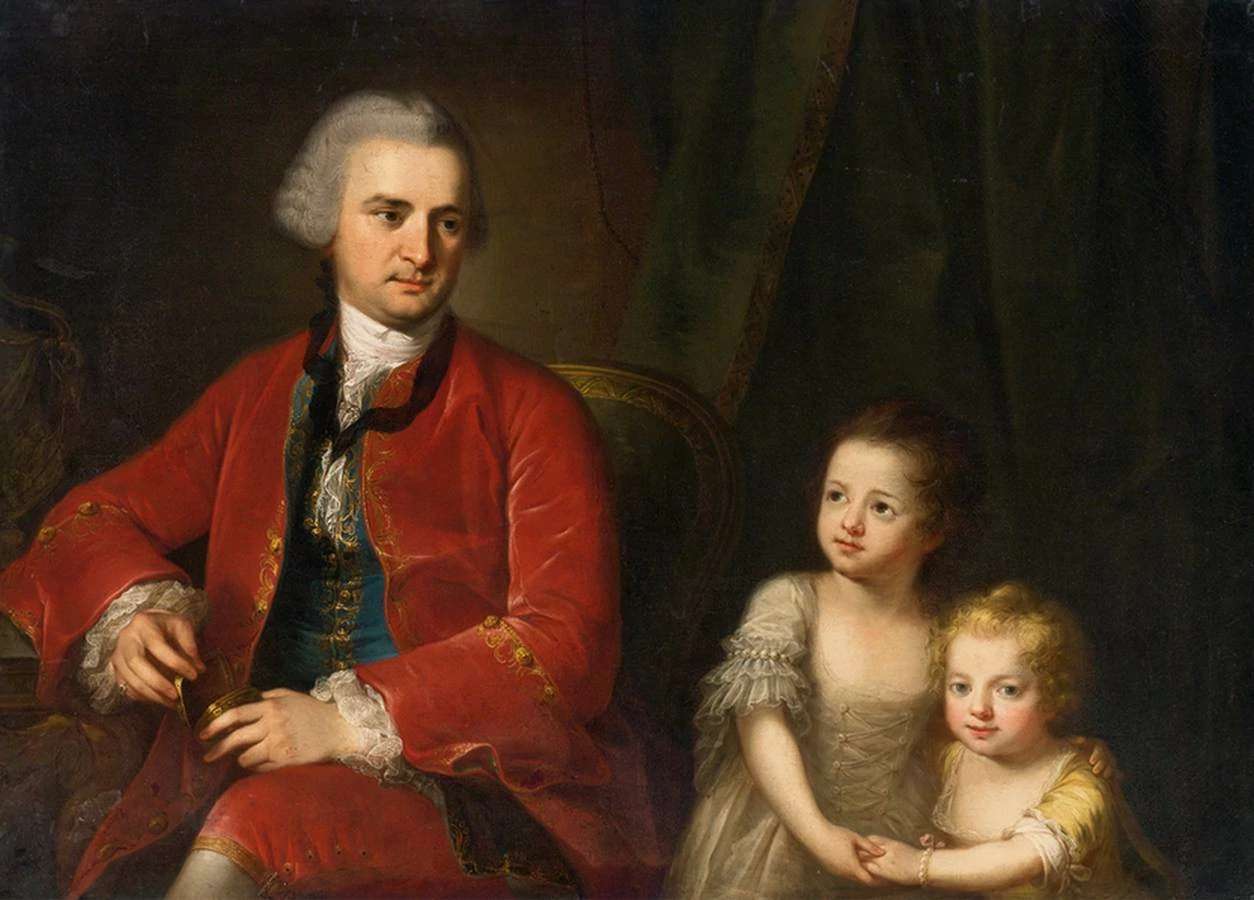 Portrait of John Apthorp and His Daughters, Angelica Kauffmann