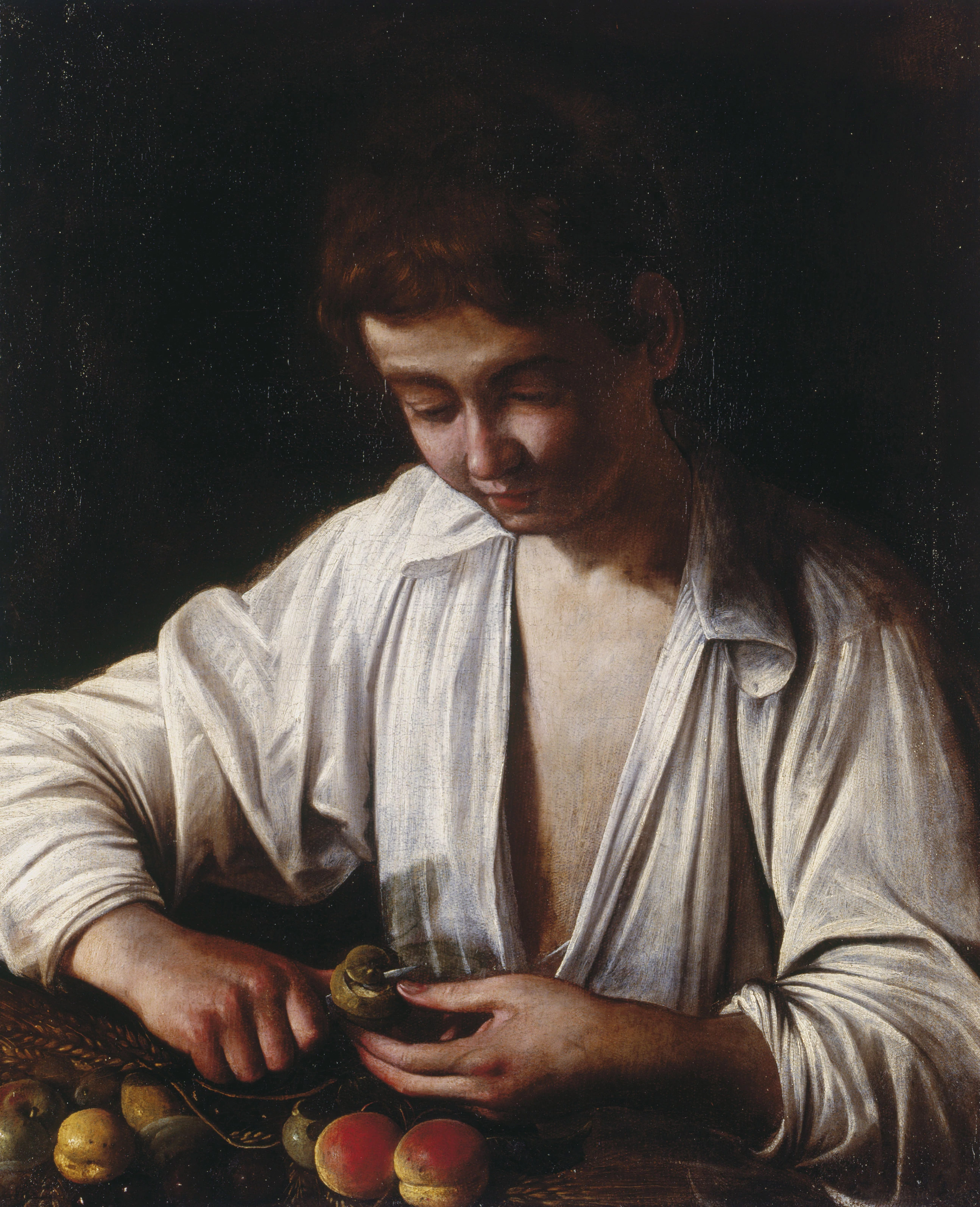 Boy Peeling Fruit, Caravaggio