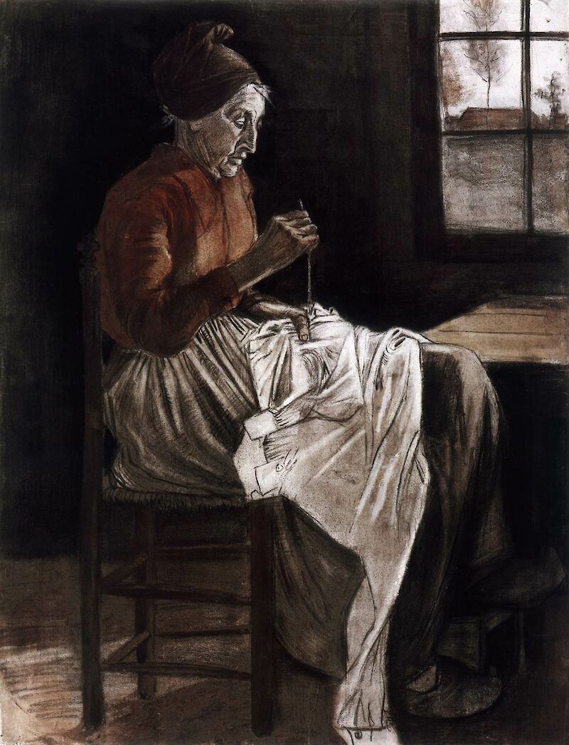 Woman Sewing, Vincent Van Gogh