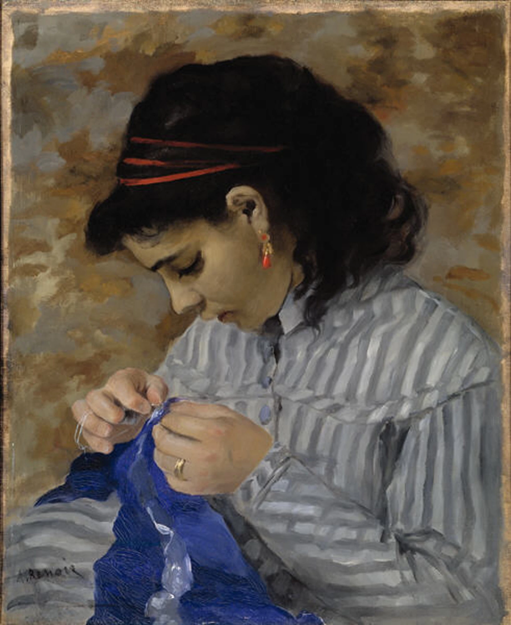 Lise Sewing, Pierre-Auguste Renoir