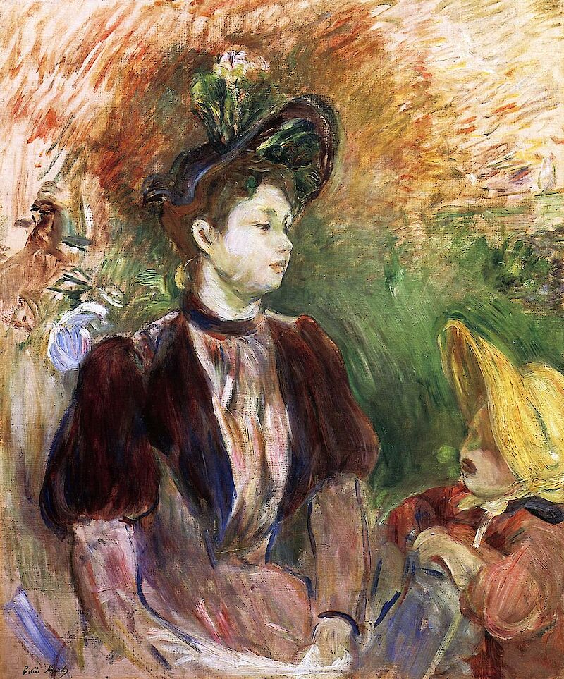 Young Woman and Child Avenue du Bois, Berthe Morisot