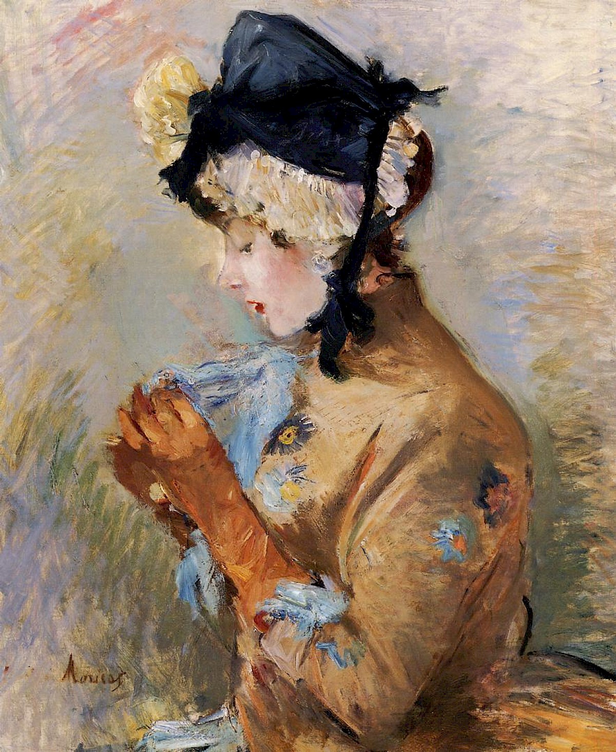 Woman Wearing Gloves (The Parisian) by Berthe Morisot