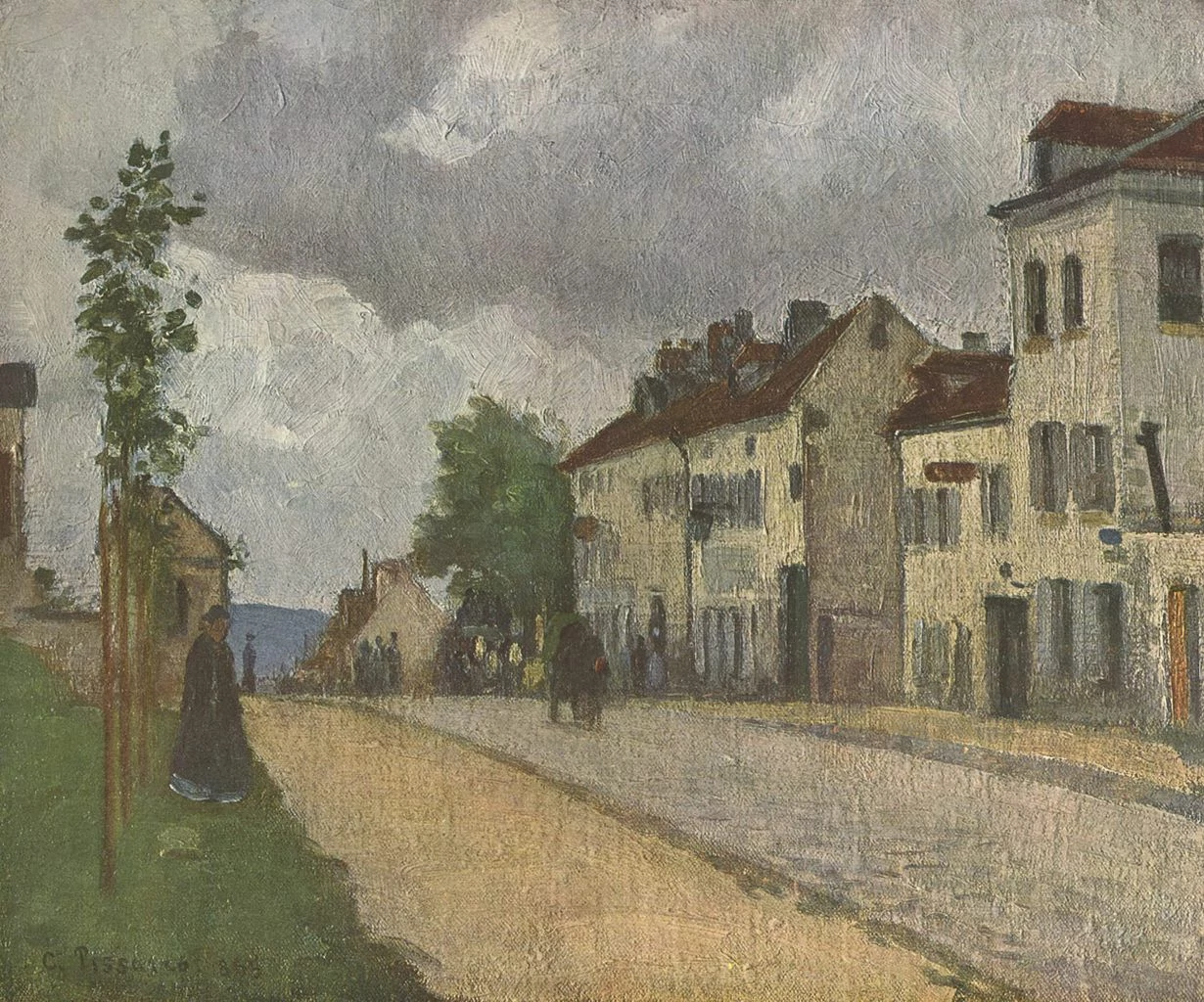 Street in Pontoise, Camille Pissarro