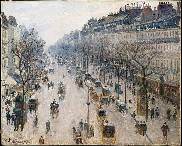The Boulevard Montmartre on an Winter Morning, Camille Pissarro