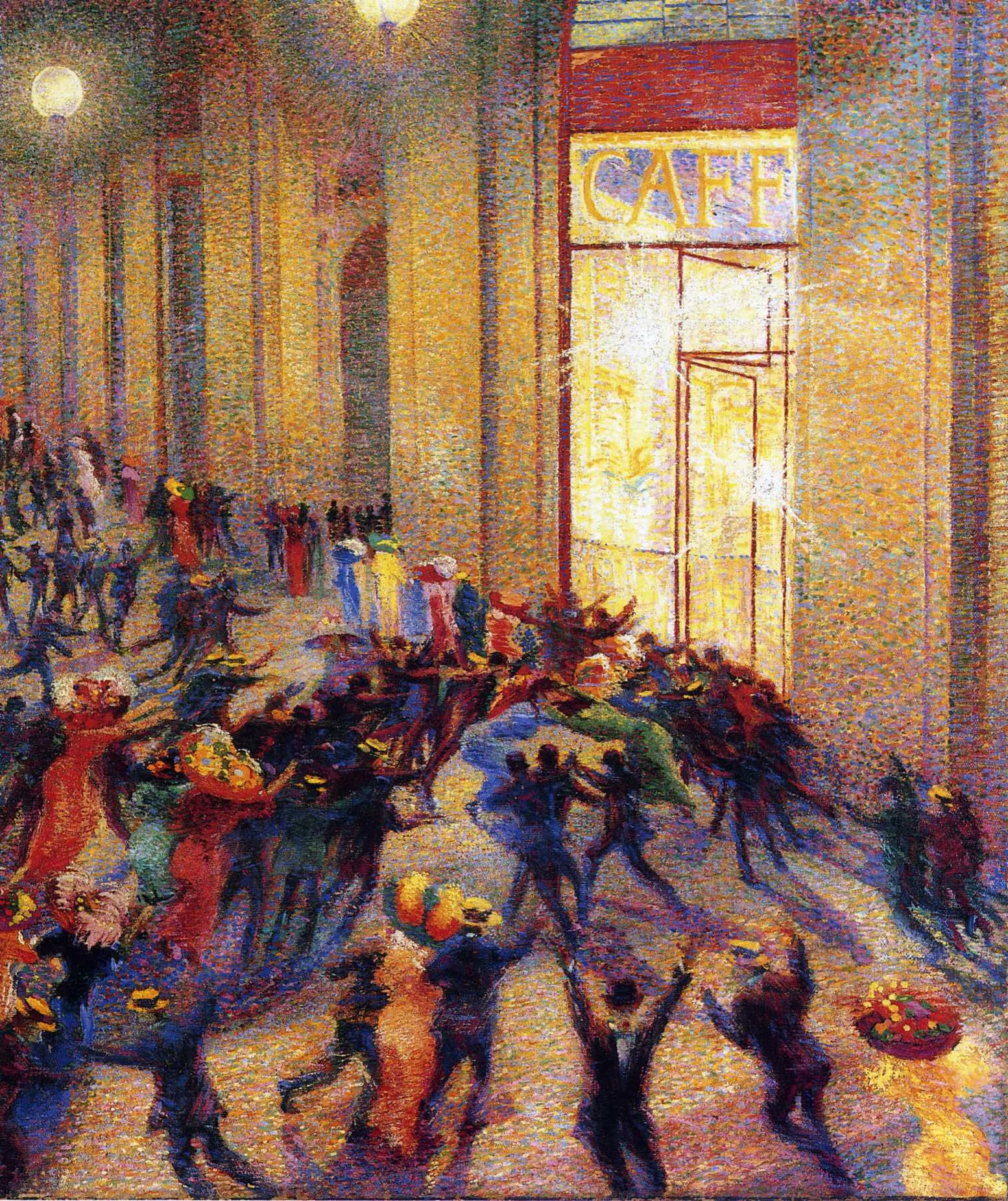 Riot in the Galleria, Umberto Boccioni