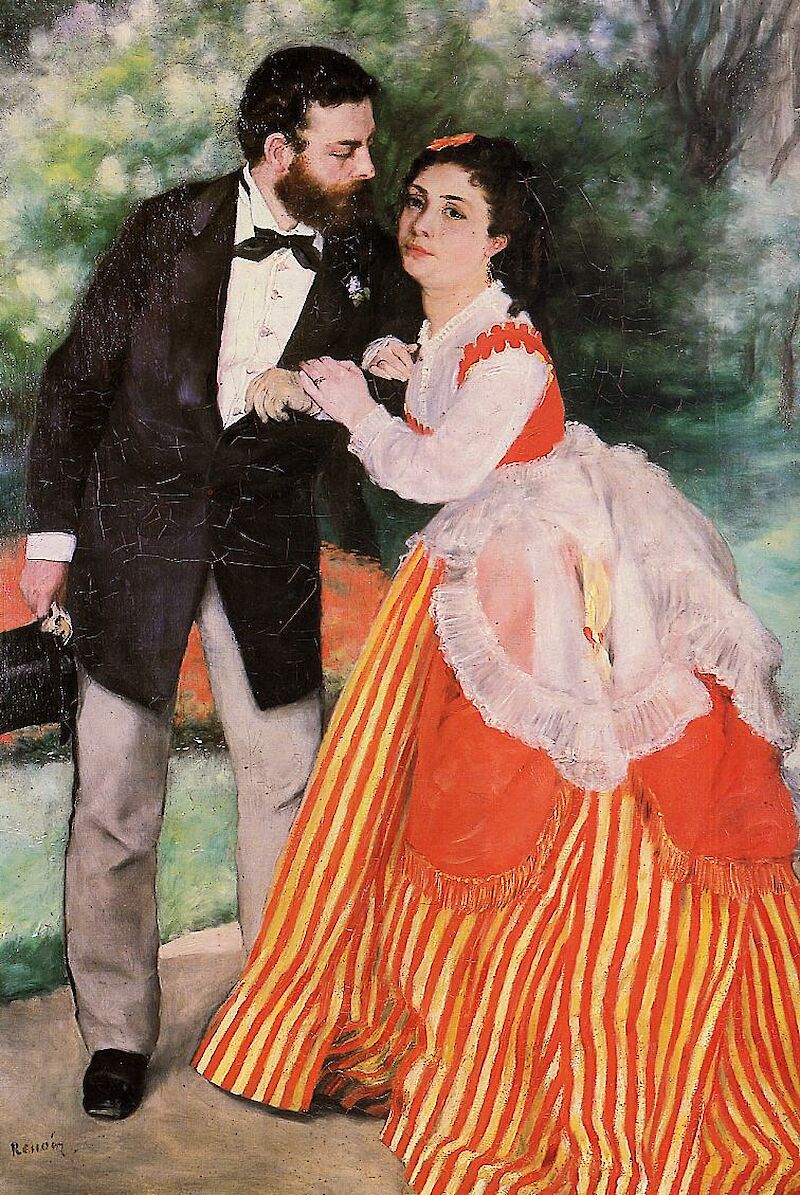 Alfred Sisley with His Wife scale comparison