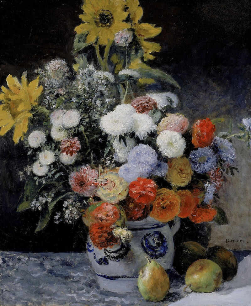 Mixed Flowers in an Earthenware Pot, Pierre-Auguste Renoir