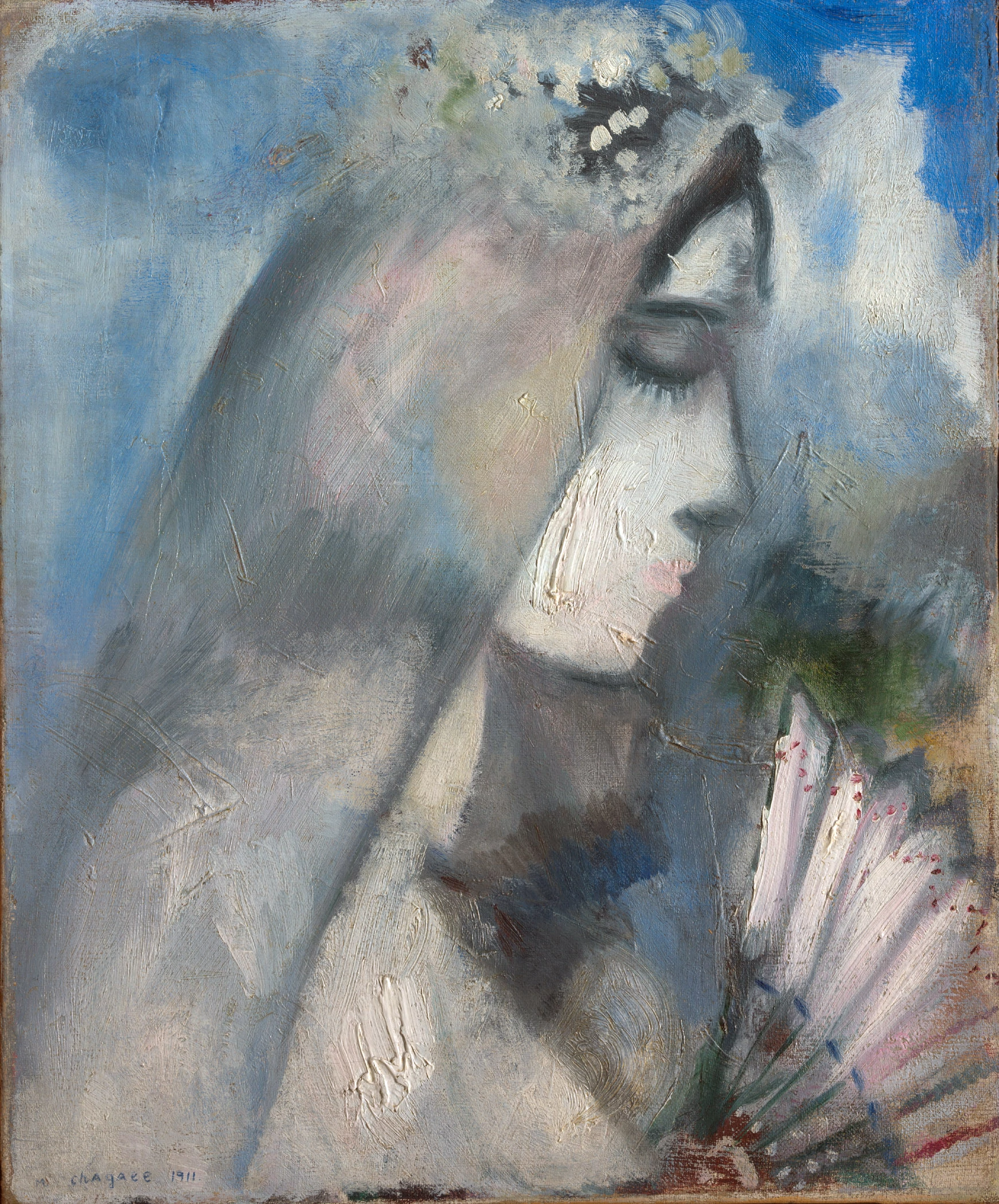 Bride with Fan, Marc Chagall