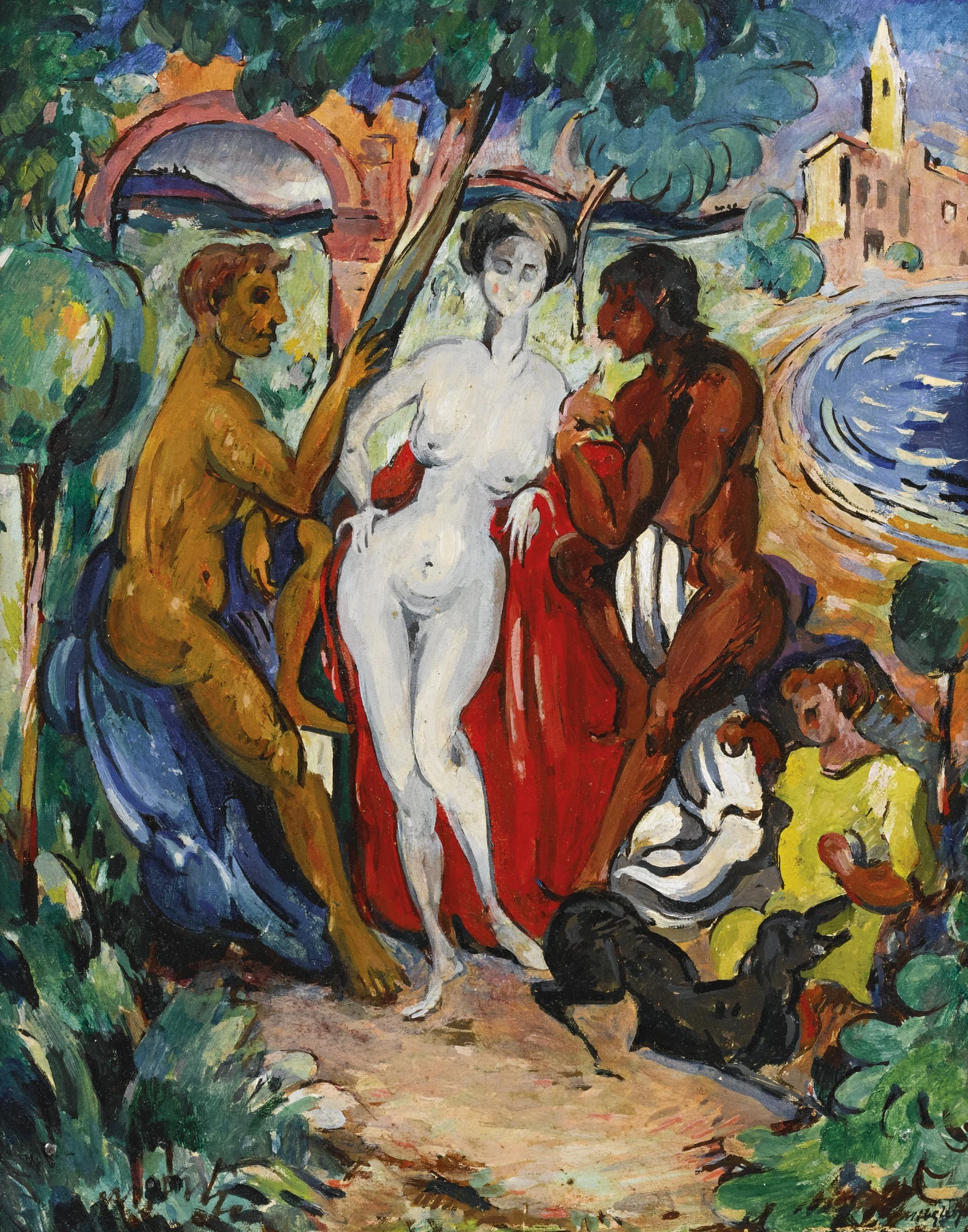 Woman, Two Men and Children, Albert Gleizes