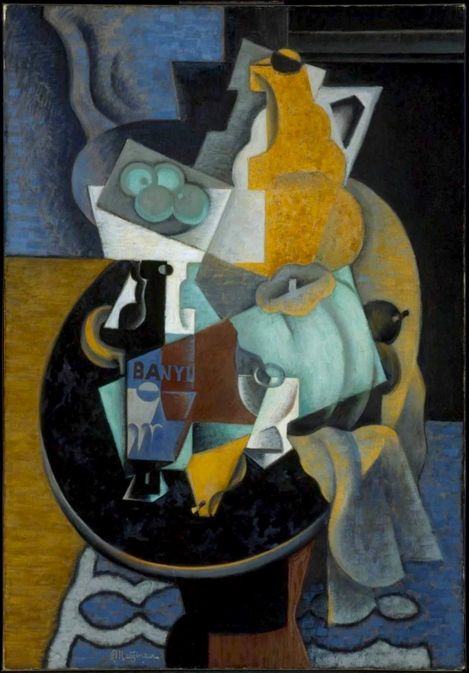 Fruit and a Jug on a Table, Jean Metzinger