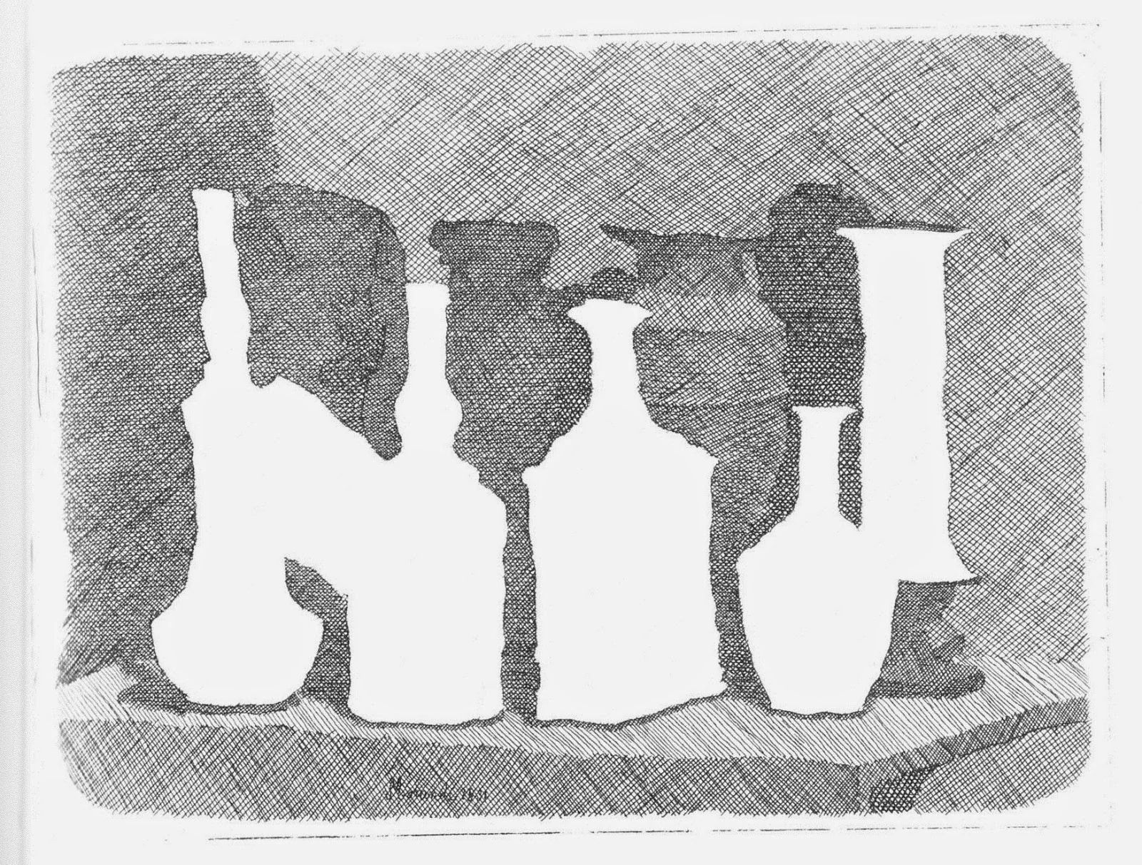 Still Life of Vases on a Table, Giorgio Morandi