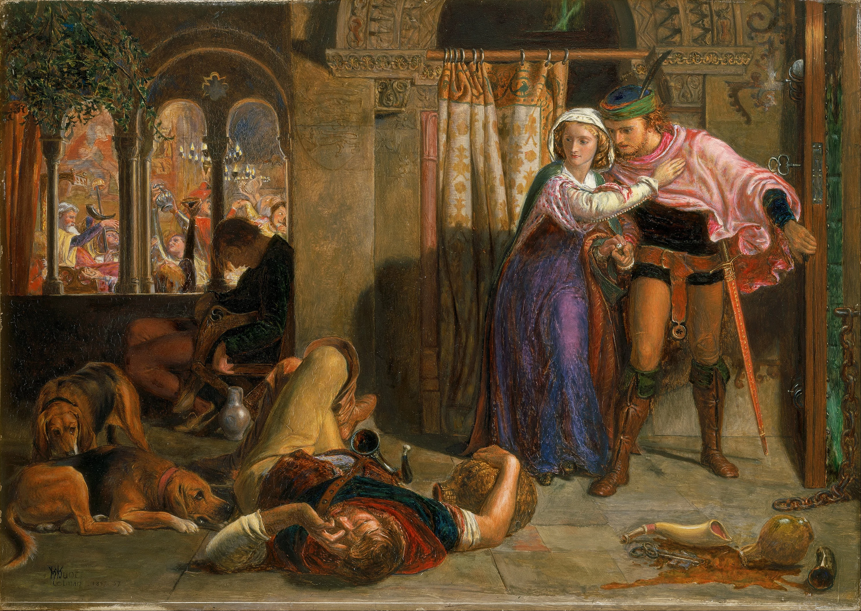 The Flight of Madeline and Porphyro, William Holman Hunt