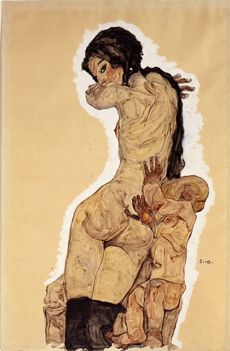 Woman with Homunculus, Egon Schiele