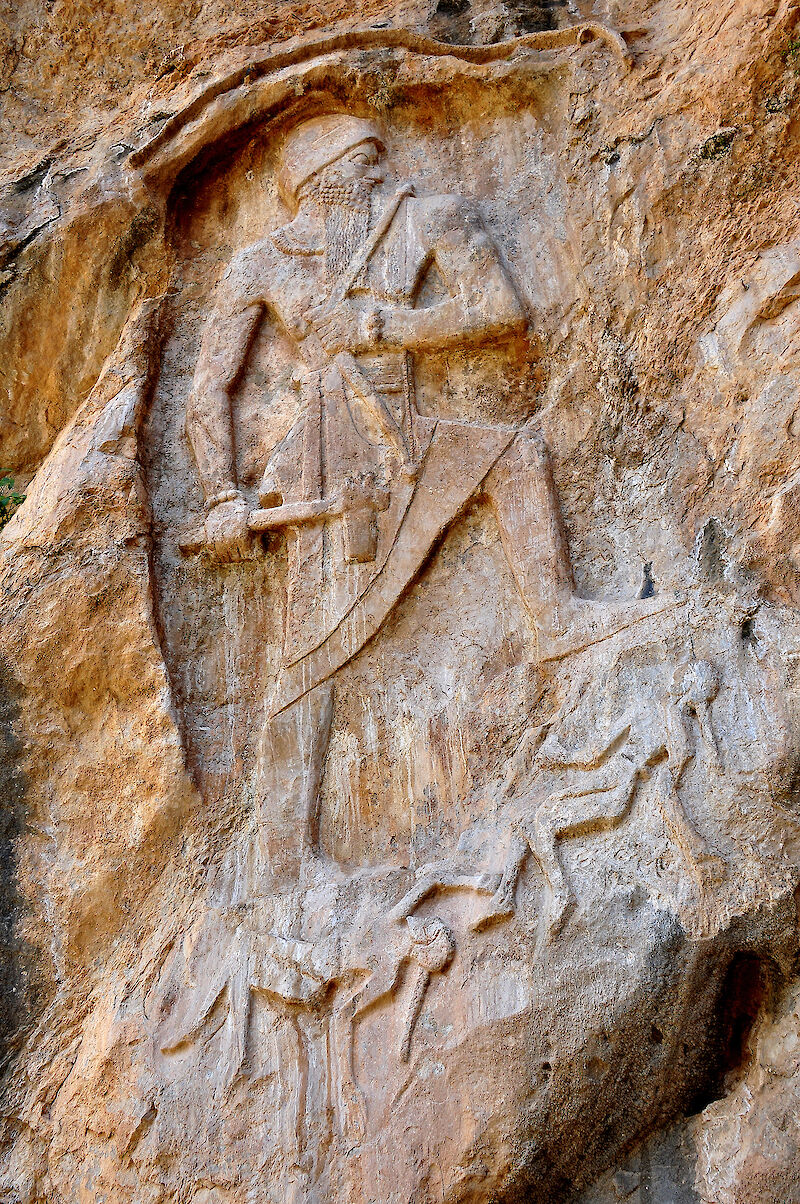 Naram-Sin Rock Relief at Darband-iGawr, Mesopotamia