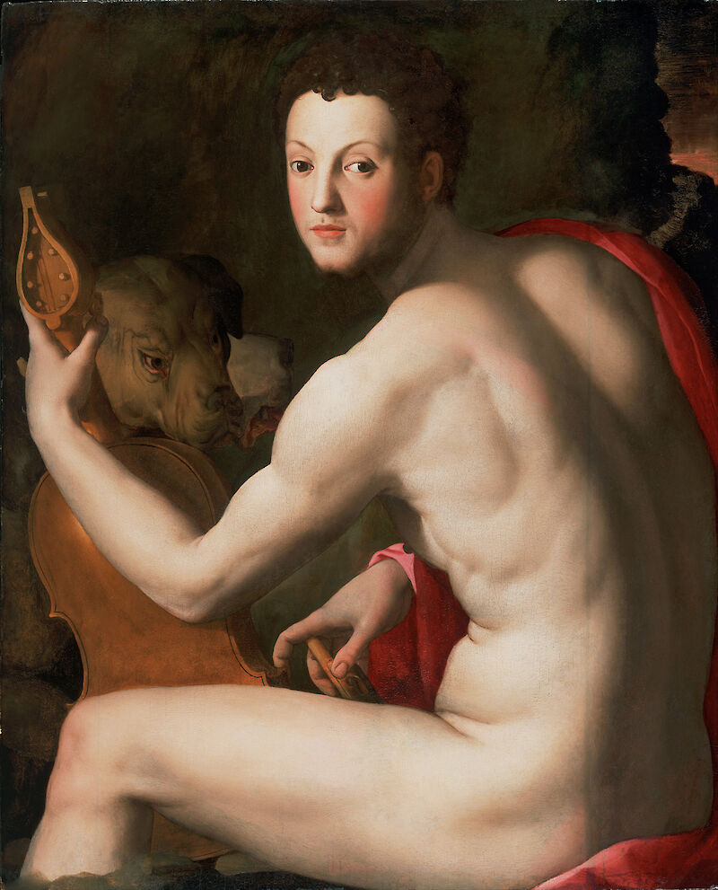 Portrait of Cosimo I de Medici as Orpheus scale comparison
