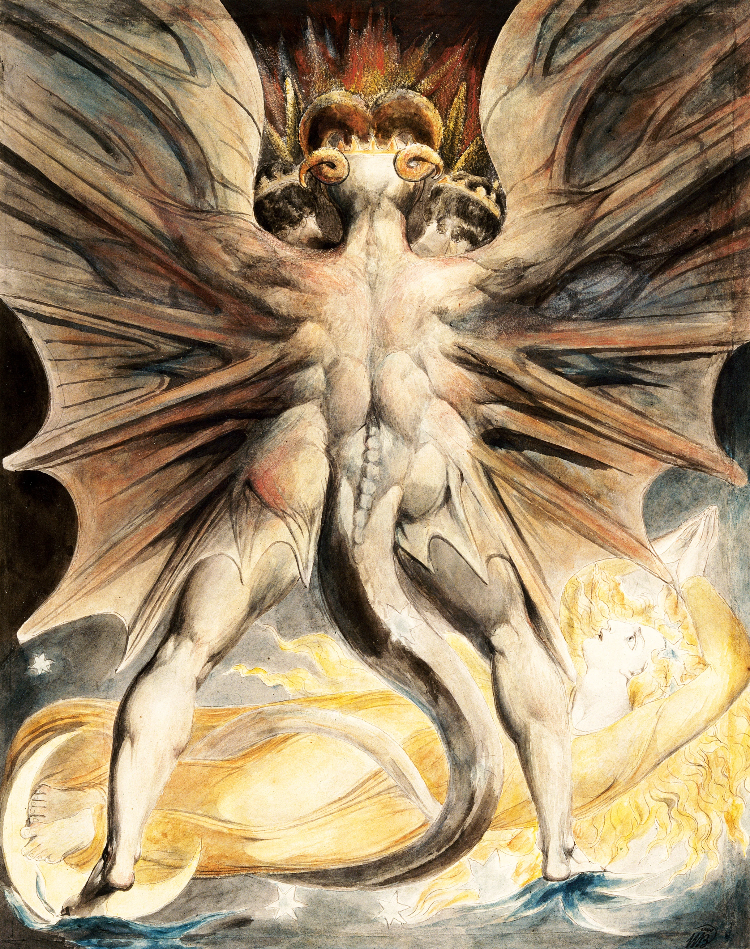 The Great Red Dragon and the Woman Clothed in Sun, William Blake